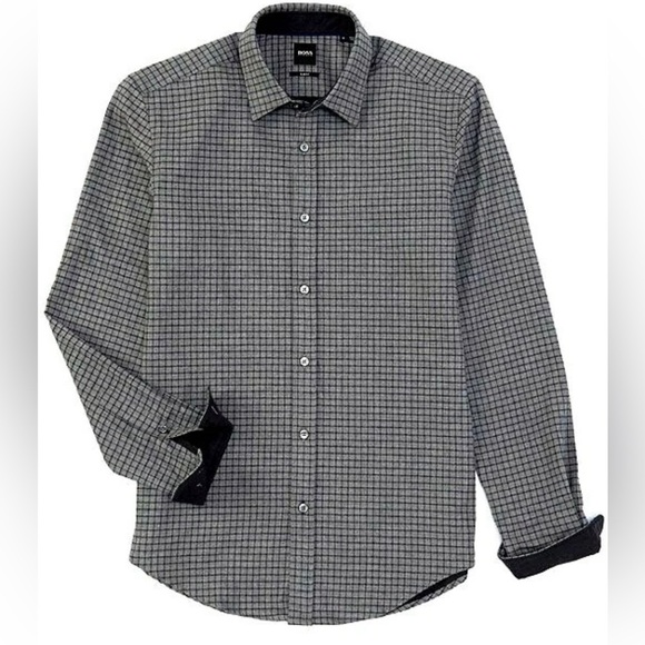 Hugo Boss Other - Hugo Boss Black and Gray winter long sleeve button up shirt, S